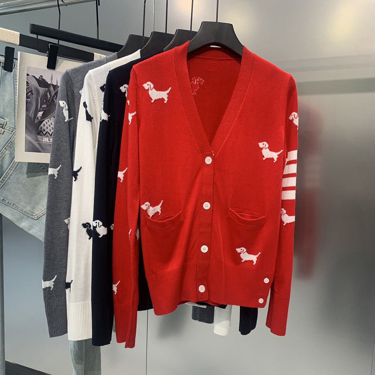 Women's Puppy Embroidered Cardigan（副本） THOM TREND