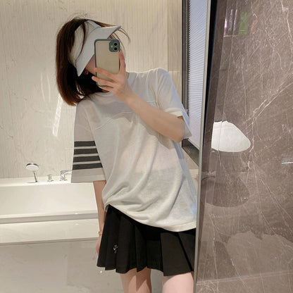 Thom Browne Round neck loose T-shirt