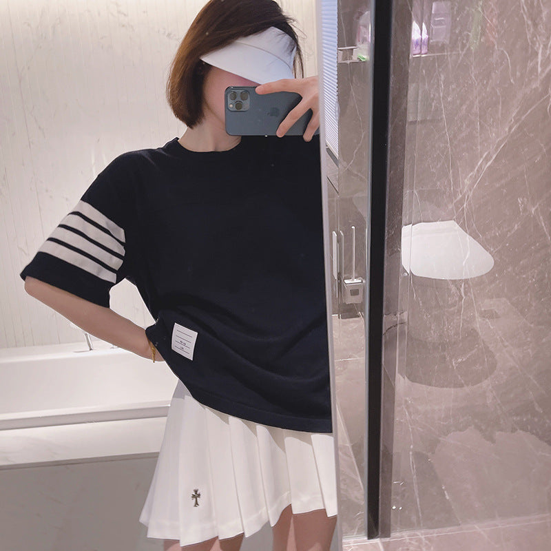 Thom Browne Round neck loose T-shirt