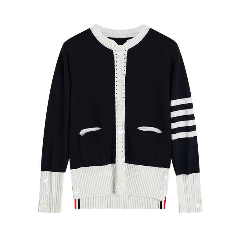 2025S Women's perforated jacket with placket THOM TREND