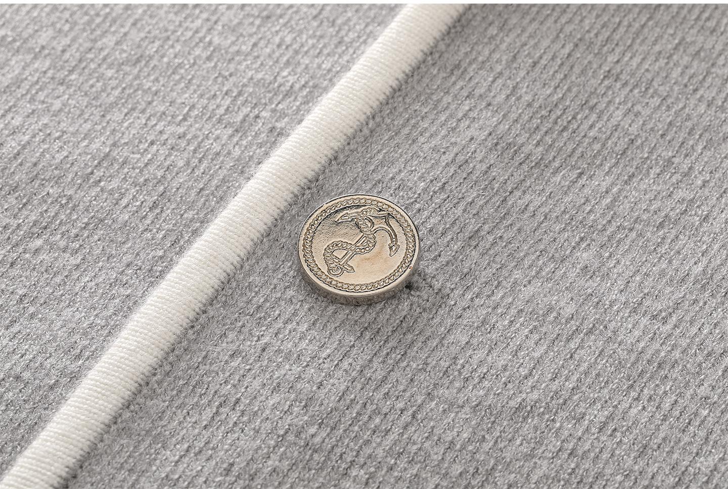 2025SS  Suit collar mid-length knitted jacket THOM TREND