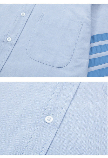 Double Sleeve Patches Contrast Shirt（副本） THOM TREND