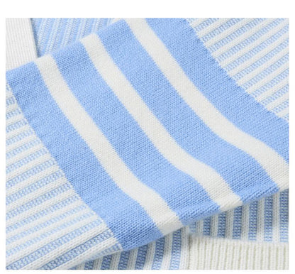 2025S Women's striped v-neck jacket THOM TREND