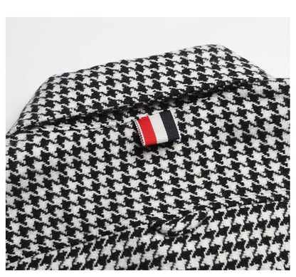Men's Houndstooth Shirt Jacket THOM TREND