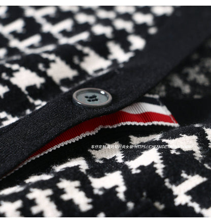 THOM  Houndstooth sweater short coat THOM TREND