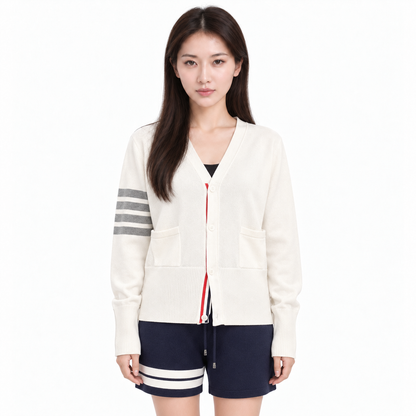 Thom Browne Classic Four-Bar Cardigan