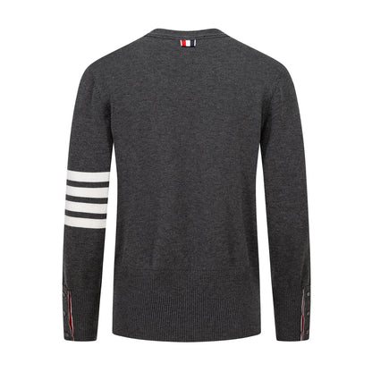 Thom Browne Classic Four-Bar Stripe Cardigan Sweater