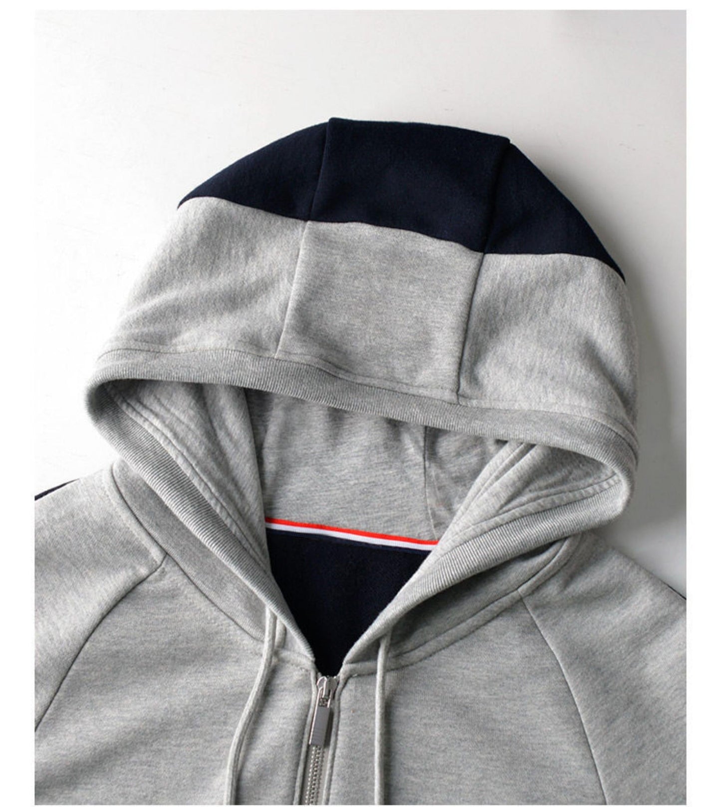 2025SS  Contrast color hooded sweatshirt THOM TREND