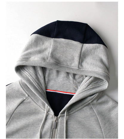 2025SS  Contrast color hooded sweatshirt THOM TREND