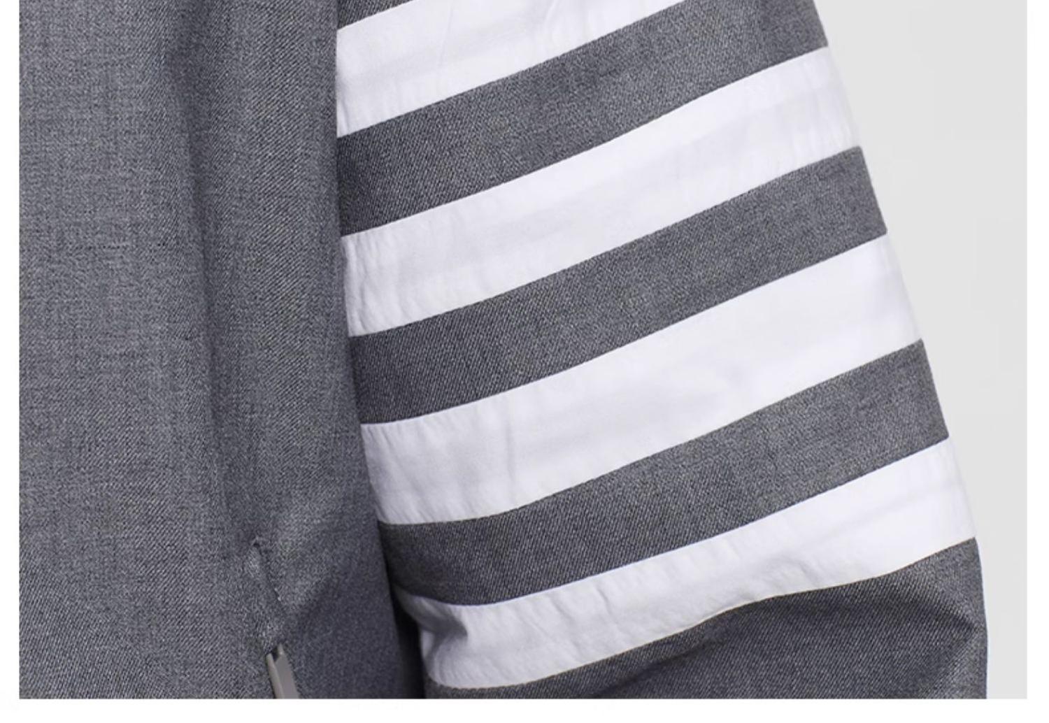 2025SS Men's double zipper stand collar jacket THOM TREND