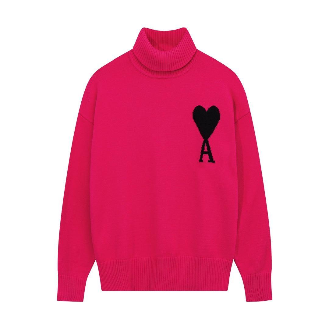 AMI PARIS Premium Turtleneck Knit Sweater