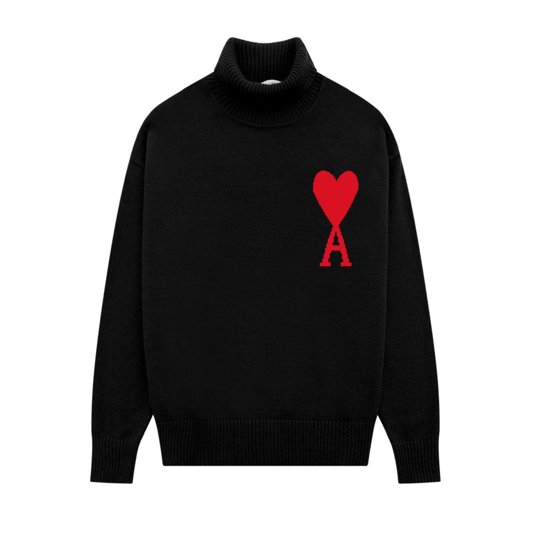 AMI PARIS Premium Turtleneck Knit Sweater