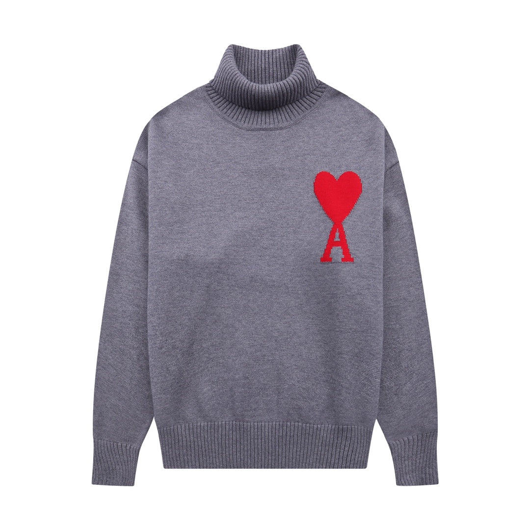 AMI PARIS Premium Turtleneck Knit Sweater