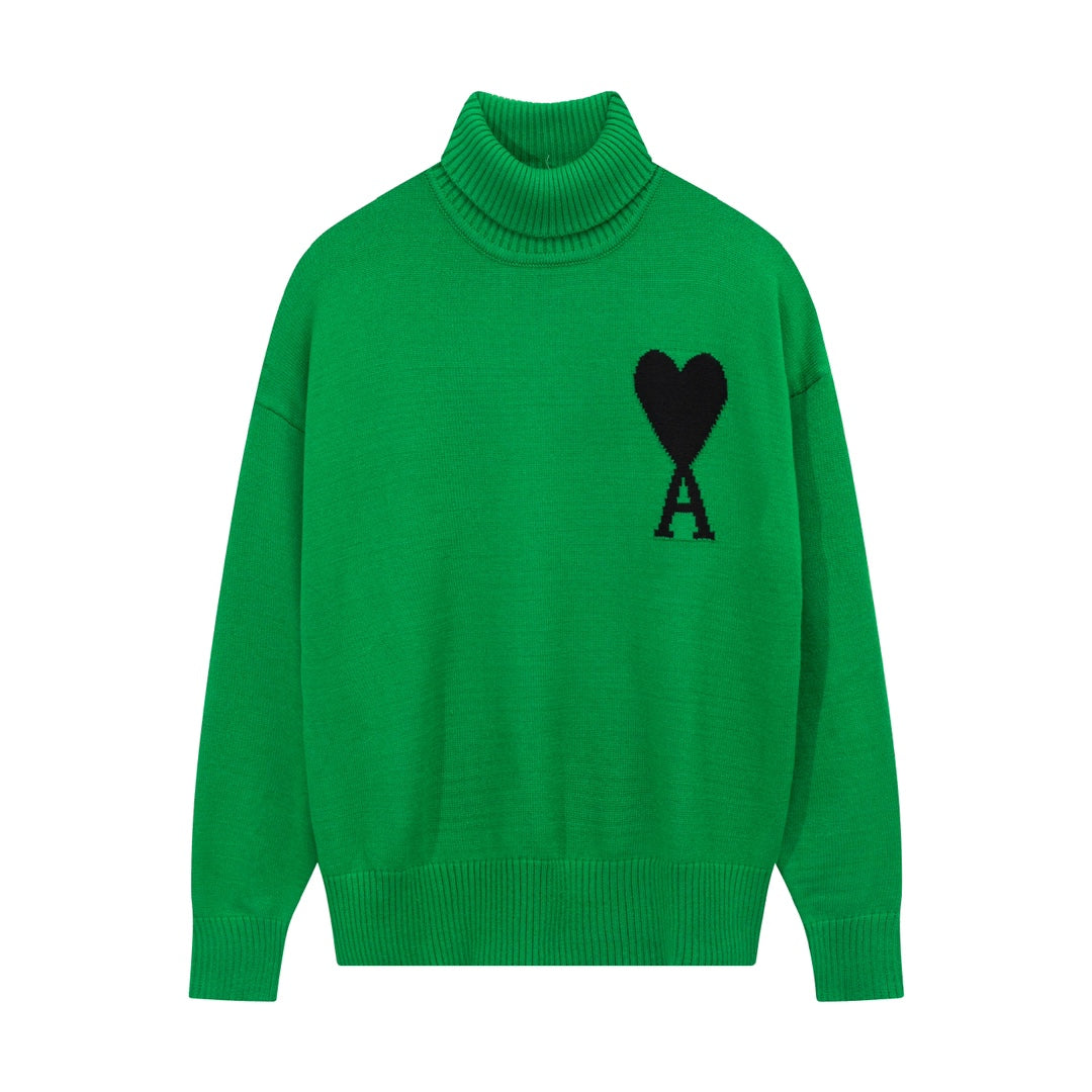 AMI PARIS Premium Turtleneck Knit Sweater