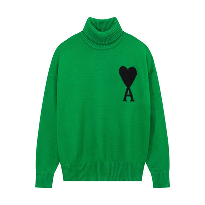 AMI PARIS Premium Turtleneck Knit Sweater