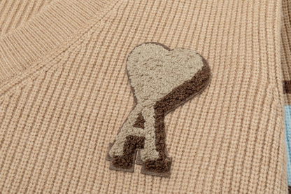 AMI PARIS Classic V-Neck Knit Sweater