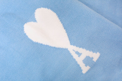 AMI Paris Heart Logo Unisex Sweater - Premium Cotton Blend