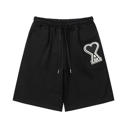 AMI PARIS Heart Logo Casual Shorts