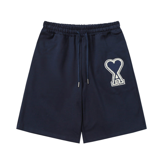 AMI PARIS Heart Logo Casual Shorts