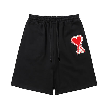 AMI PARIS Heart Logo Casual Shorts