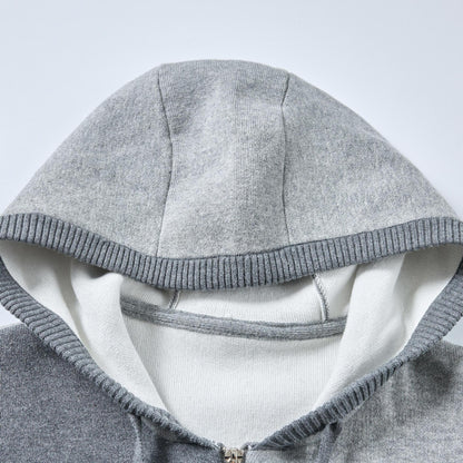 2025SS  Left and right colorblock hoodie THOM TREND