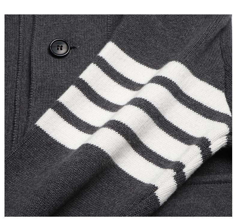 Men's four-bar lapel sweater jacket THOM TREND