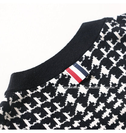 THOM  Houndstooth sweater short coat THOM TREND
