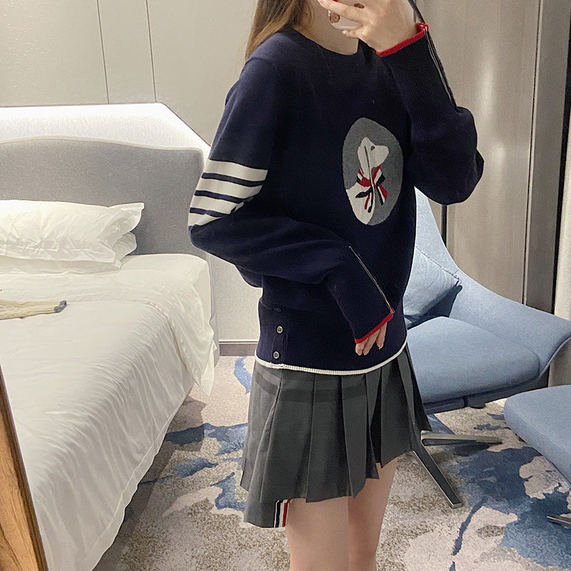 Puppy embroidered cardigan（副本） THOM TREND