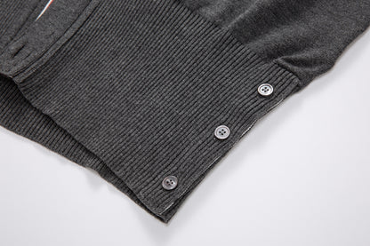 Thom Browne Classic Four-Bar Stripe Cardigan Sweater