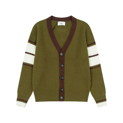 AMI PARIS Classic V-Neck Knit Sweater