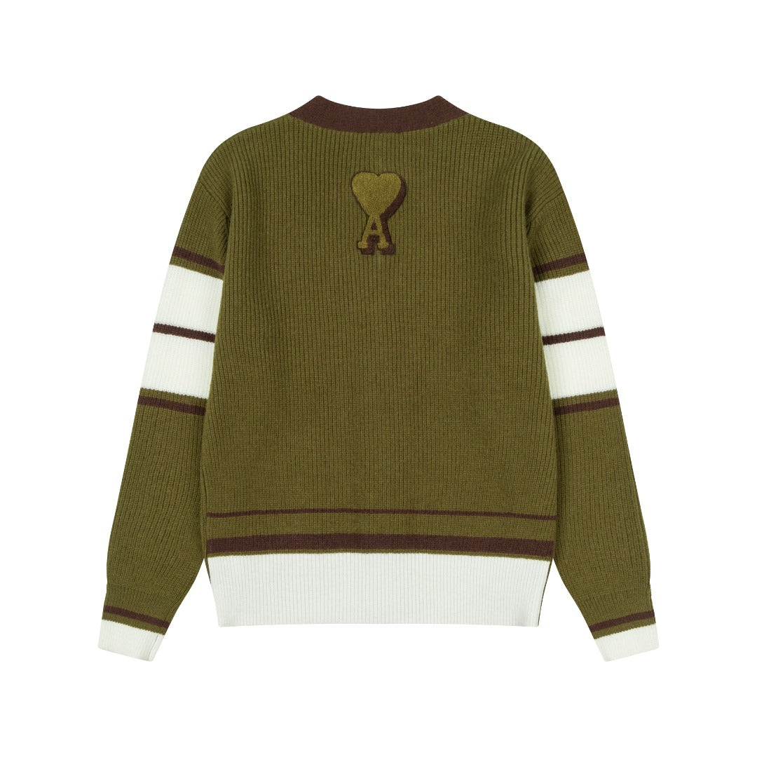 AMI PARIS Classic V-Neck Knit Sweater