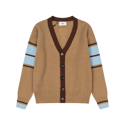 AMI PARIS Classic V-Neck Knit Sweater