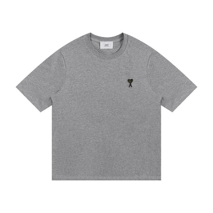 AMI Paris Neutral Tones Unisex T-Shirt - Premium Cotton Tee