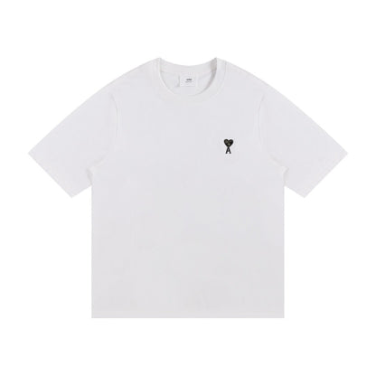 AMI Paris Neutral Tones Unisex T-Shirt - Premium Cotton Tee
