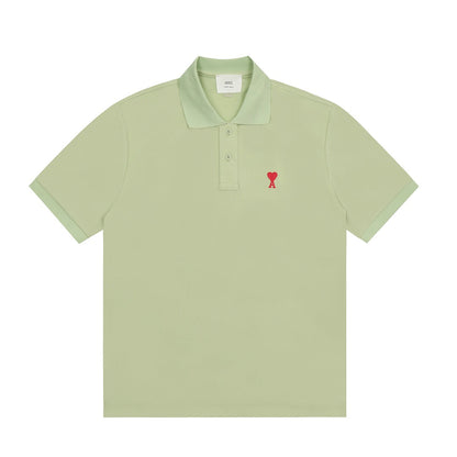 AMI PARIS Unisex Polo Shirt - Classic Designer Cotton Polo