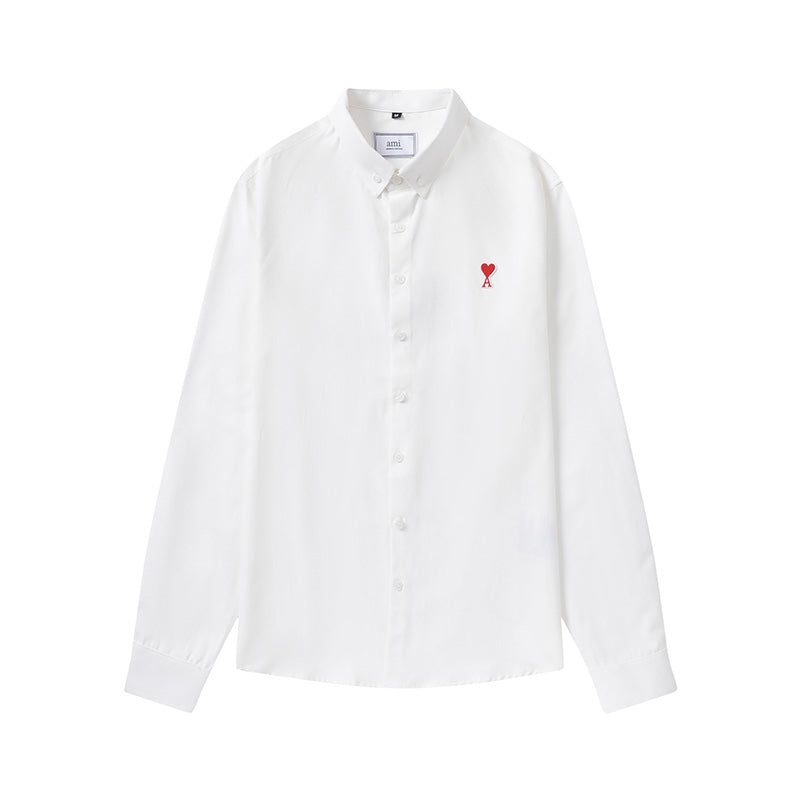 AMI PARIS Unisex Classic Shirt - Blue & White