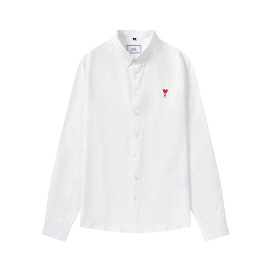 AMI PARIS Unisex Classic Shirt - Blue & White