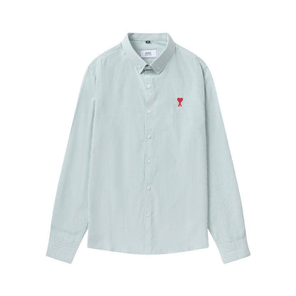AMI PARIS Striped Shirt - Blue & Green Collection