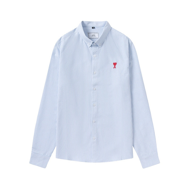 AMI PARIS Striped Shirt - Blue & Green Collection