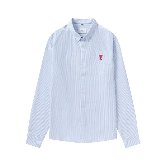 AMI PARIS Striped Shirt - Blue & Green Collection