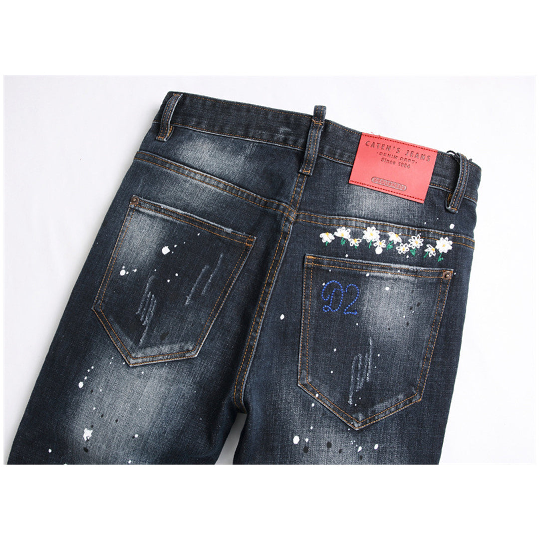 New-DSQ2 embroidery Jeans