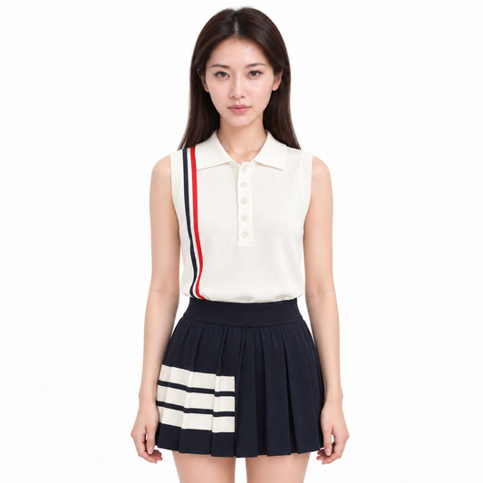Thom Browne Women's Sleeveless Lapel Top