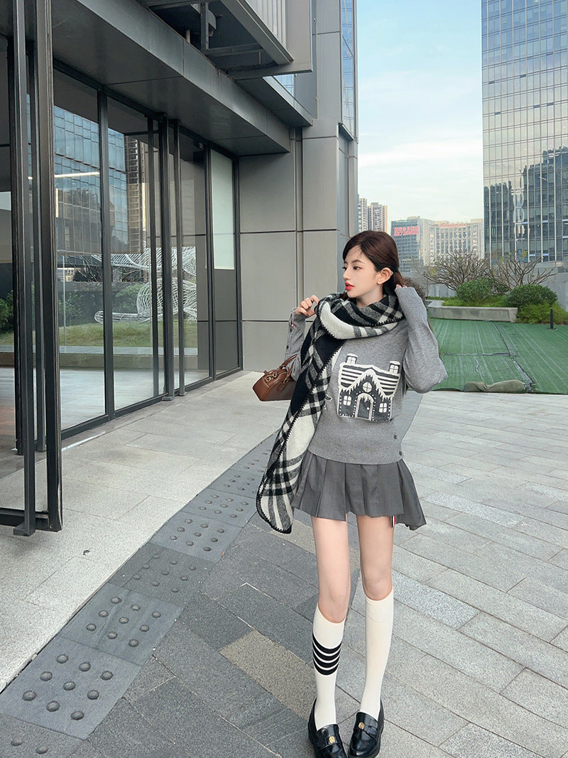 Thom Browne Christmas House Knitted Sweater