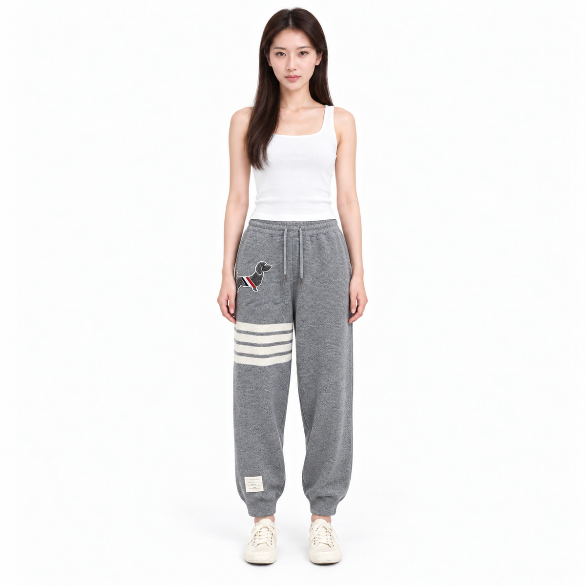 Thom Browne Women's Thickened Sweatpants with Cuffs