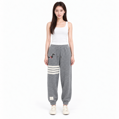 Thom Browne Women's Thickened Sweatpants with Cuffs