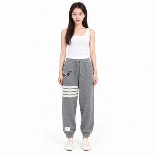 Thom Browne Women's Thickened Sweatpants with Cuffs
