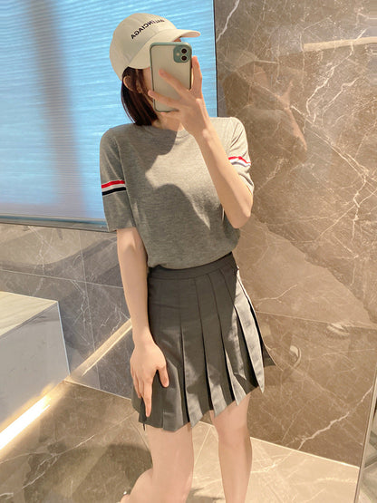 Thom Browne stripe short sleeve T-shirt