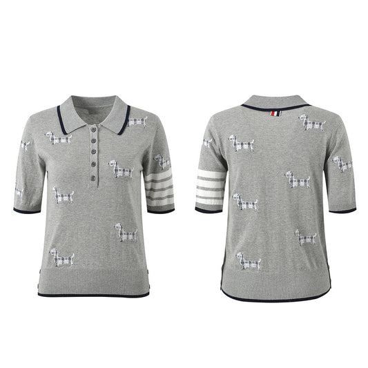 Women's Puppy Embroidered T-Shirt THOM TREND