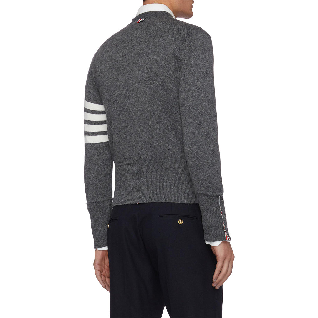 Thom Browne Classic Four-Bar Stripe Cardigan Sweater