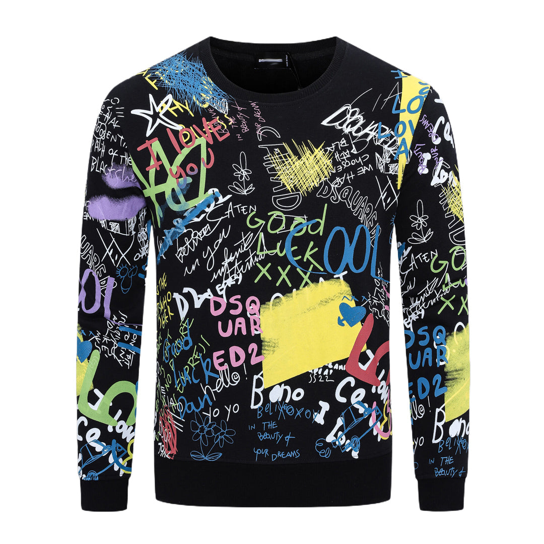 New-D2 2025SS Print Hoodie